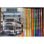 A Collection of Buses Year Book by Ian Allan together with a collection of other books relating to