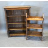 An Early 20th Century Oak Bookcase together with another similar open bookcase