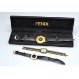 A Ladies Wrist Watch by Raymond Veil together with another by Fendi and another by Fior