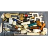 A Collection of Carved Ivory Sewing Implements and related sewing items