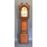 A 19th Century Oak and Mahogany Long Case Clock, the painted dial inscribed G. Graham, Cockermouth