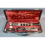 An Original G. Rudolf Uebel Oboe serial number 63186 within fitted case
