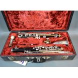 Noblet of Paris A Bass Clarinet serial number 6706 within fitted case