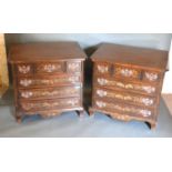 A Pair of 20th Century Painted Chests by Kathleen Spiegelman for Melvin & Bren Simon with three