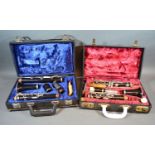 A Noblet of Paris Artist Clarinet within fitted case serial number B1571 together with another