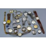 A Timex Stainless Steel Wrist Watch together with a collection of other watches to include Ingersoll