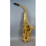 An Alto Saxophone by Gear for Music within fitted case