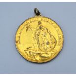Alexander Davisons Medal for the Battle of the Nile in gilt bronze inscribed on the front Rear