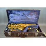 A Yamaha YAS-62 Brass Alto Saxophone serial number 034262 within original fitted case