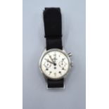 A Lemania HS9 stainless steel cased gentlemans wristwatch,