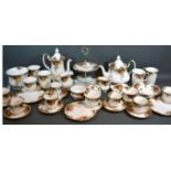 A Royal Albert Old Country Roses pattern part tea and coffee service together with a collection of