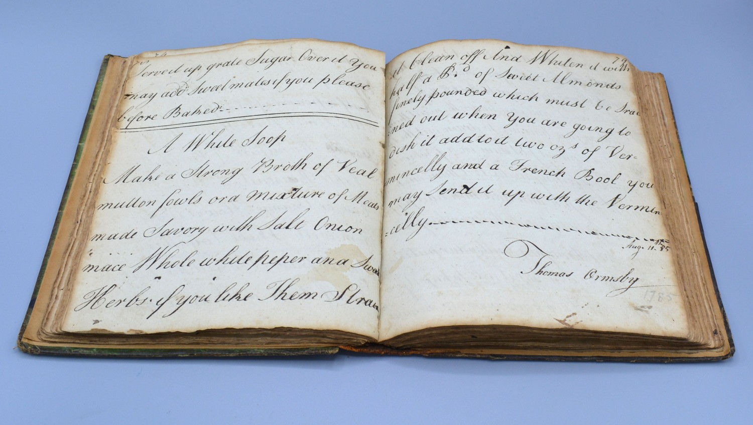 An Early handwritten cookbook containing many recipes dated 1780 - Image 2 of 5