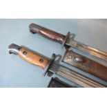 Two British WWI bayonets, 55cms long