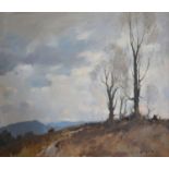 Edward Wessen " Rural Landscape with Trees" oil on canvas, signed 50cm x 75cm
