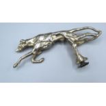 A Desmo Silver Plated Car Mascot in the form of a Greyhound Number 1 15 cms long