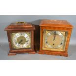 A 20th Century Mantle Clock by Elliott with three train movement together with another similar