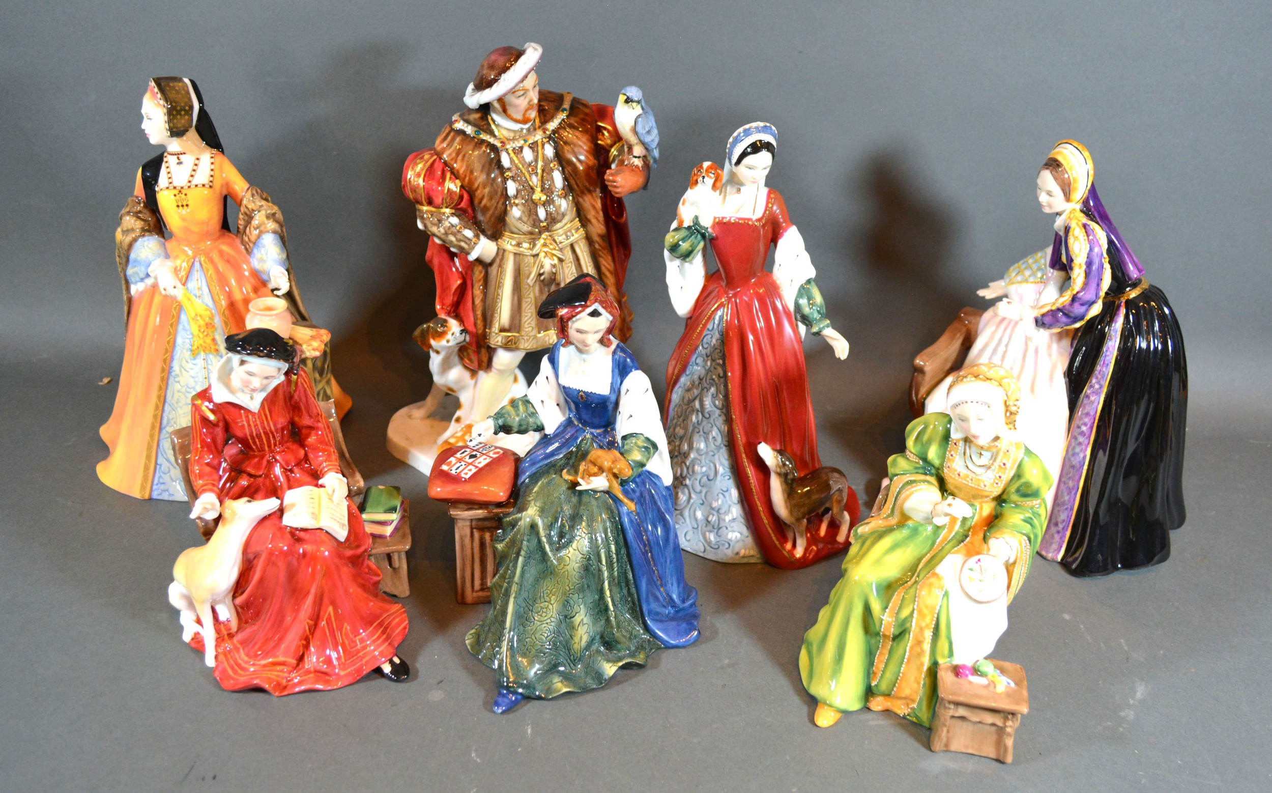 A Royal Doulton 'Henry VIII' HN 3350 together with a Royal Doulton figurine 'Jane Seymour' HN