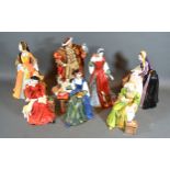 A Royal Doulton 'Henry VIII' HN 3350 together with a Royal Doulton figurine 'Jane Seymour' HN
