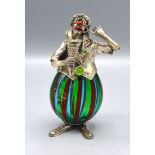 Amcini 925 Silver Mounted and Murano Glass Figure in the form of a Clown with Icecream Cone,