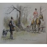 Charles Johnson Payne (Snaffles) The Odds on the Pheasant, watercolour on card, 25.5 x 38 cms