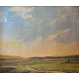 Leslie Kent 'Heath and Sky Wareham' oil on canvas, signed, 49 x 59 cms