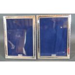 A Pair of 925 Silver Rectangular Photograph Frames, 20 x 15 cms