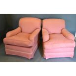 In the style of George Smith A Pair of 20th Century Upholstered Armchairs