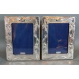 A Pair of Sterling Silver Photograph Frames in the Art Nouvea Style 19 x 14 ms