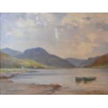 Leslie Kent 'Head of Loch Carron' oil on board, signed, 34 x 44 cms