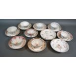A Collection of 18th/19th Century English Porcelain Tea Bowls and Saucers to include Newhall