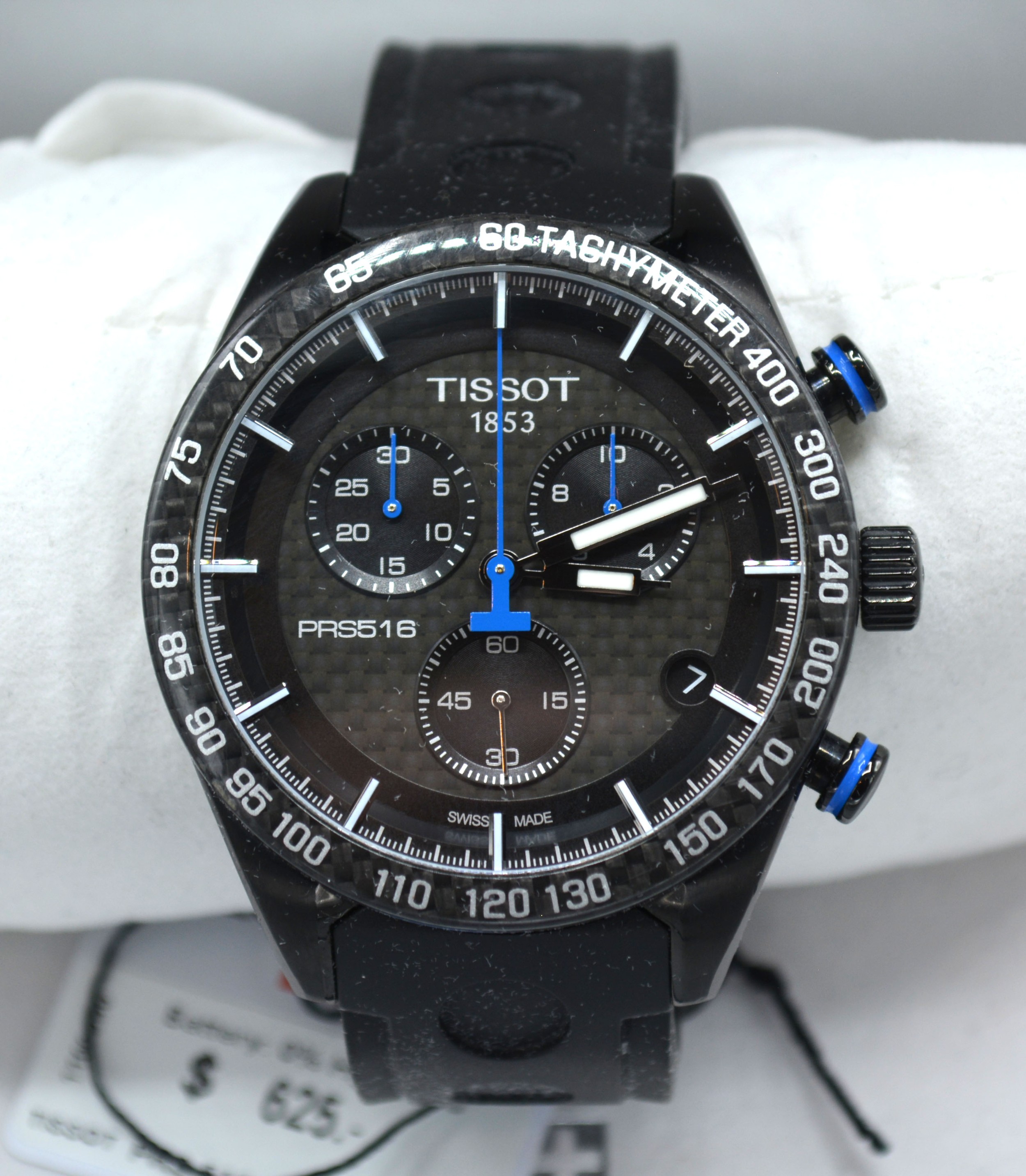 A Tissot PRS 516 Chronograph Wrist Watch with racing style strap complete with original box