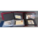 Three Albums of Royal Mail Miniature Sheets together with a Royal Mail Prestige Stamp Book Album