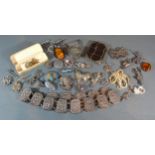 A Collection of Jewellery, mainly silver, to include a belt, various brooches and related items