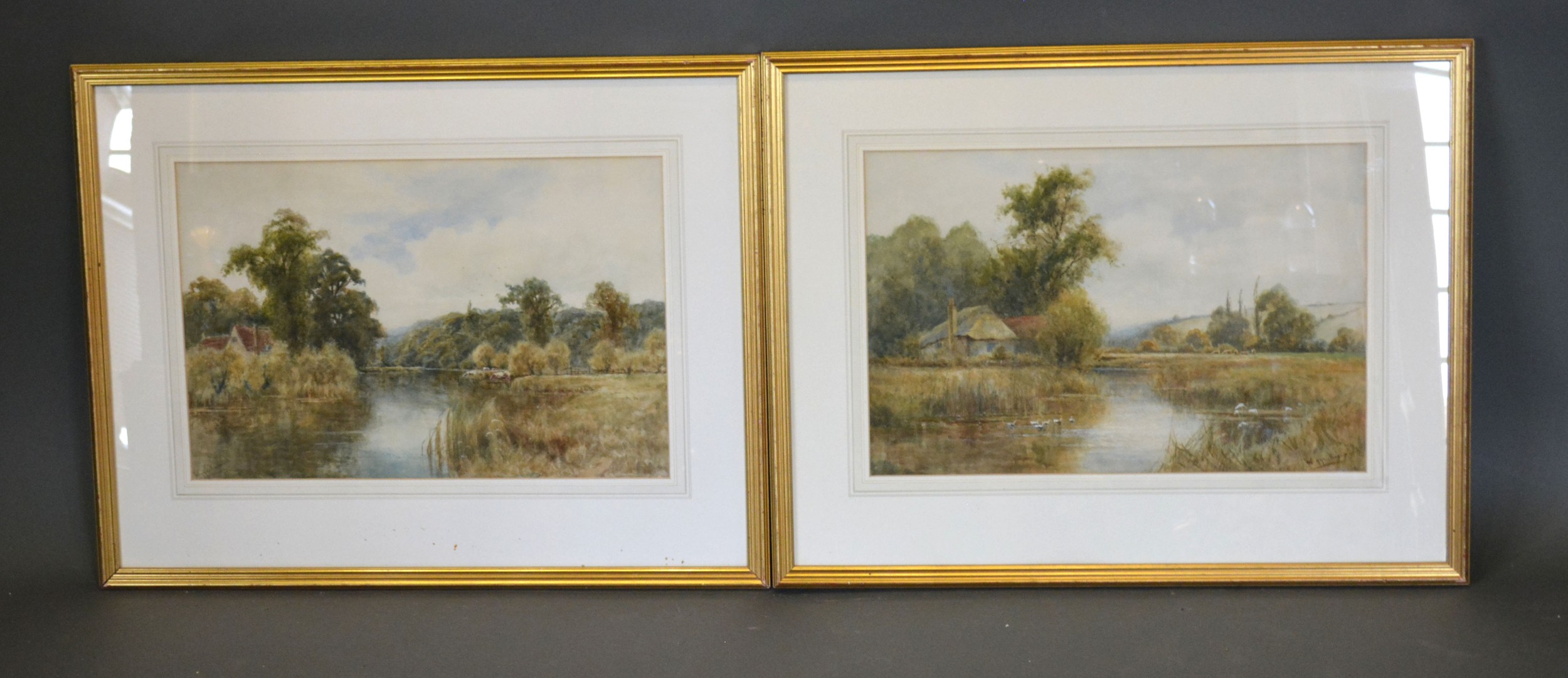 Wiggs Kinnaird 'The Thames Near Marsh Lock' and 'On The River Chelmer Essex' a pair of