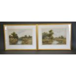 Wiggs Kinnaird 'The Thames Near Marsh Lock' and 'On The River Chelmer Essex' a pair of