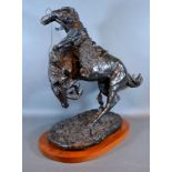 After Frederic Remington 'The Rattle Snake' a limited edition patinated bronze group number 652 from