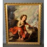 After Murillo Esteban 'St. John The Baptist as a Child' 20th Century oil on canvas 98 x 78 cms