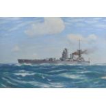 George Fagan Bradshaw HMS Nelson watercolour, signed, 33 x 51 cms