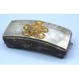 A Victorian Cavalry Officer's Cross Felt Pouch of Curved Form