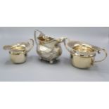 A George III Silver Sauce Jug London 1808 together with a Birmingham silver two handled sucrier