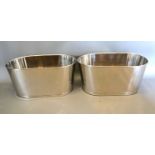A pair of large Champagne coolers bearing script relating to Bollinger, 65cms long