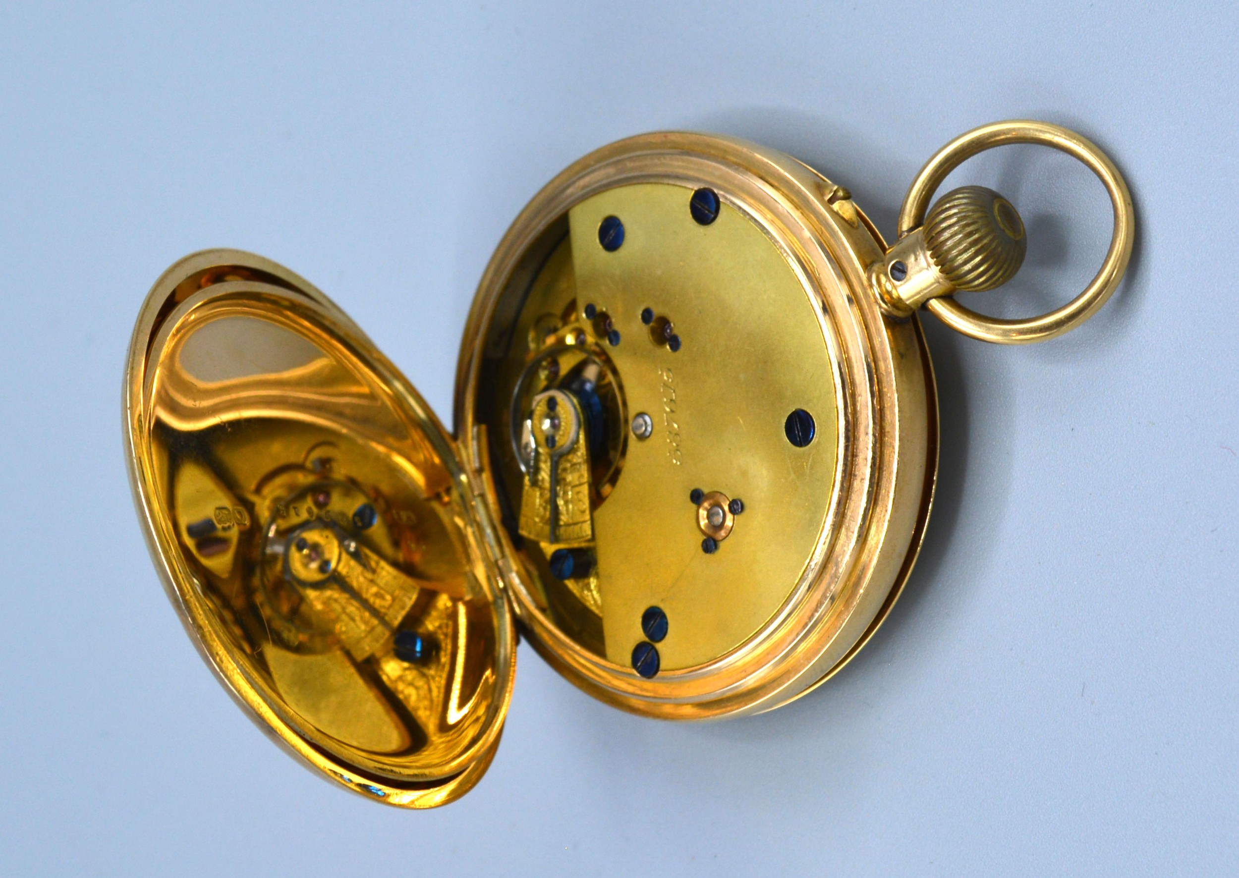 An 18ct. Gold Cased Full Hunter Pocket Watch, the enamel dial inscribed Herbert Hughes, 62 gms - Image 2 of 2