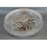 A White Friars Glass Bowl Glacier Pattern 27 cms diameter