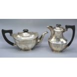 A George V Silver Teapot together with a matching hot water pot Sheffield 1929, 39 ozs. all in