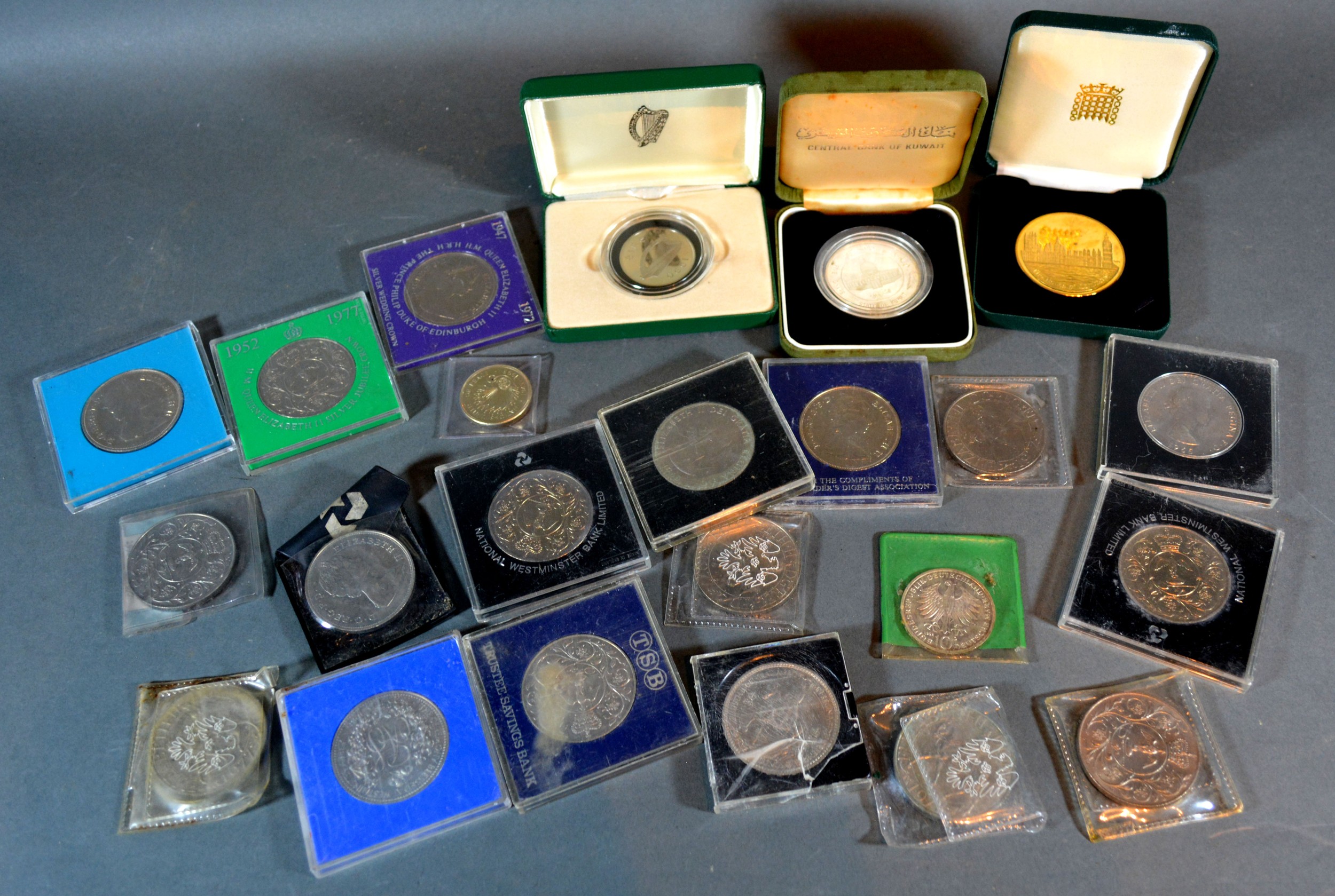 Two Silver Proof Coins together with a small coin collection