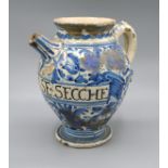 An 18th Century Italian Tin Glaze Apothecary Jar 20 cms tall
