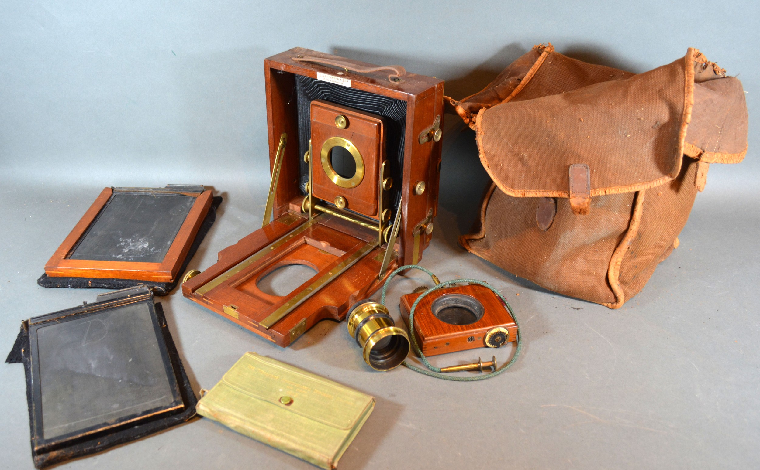 The 1896 Instantograph Patent Plate Camera by J. Lancaster & Son Birmingham with plates and