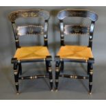 Ethan Allen Button Back Hitchcock, pair of side chairs