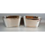 A Pair of Champagne Coolers inscribed Bollinger, 30 cms long