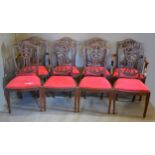 A Set of Eight Early 20th Century Mahogany Sheraton Style Dining Chairs, to include a pair of